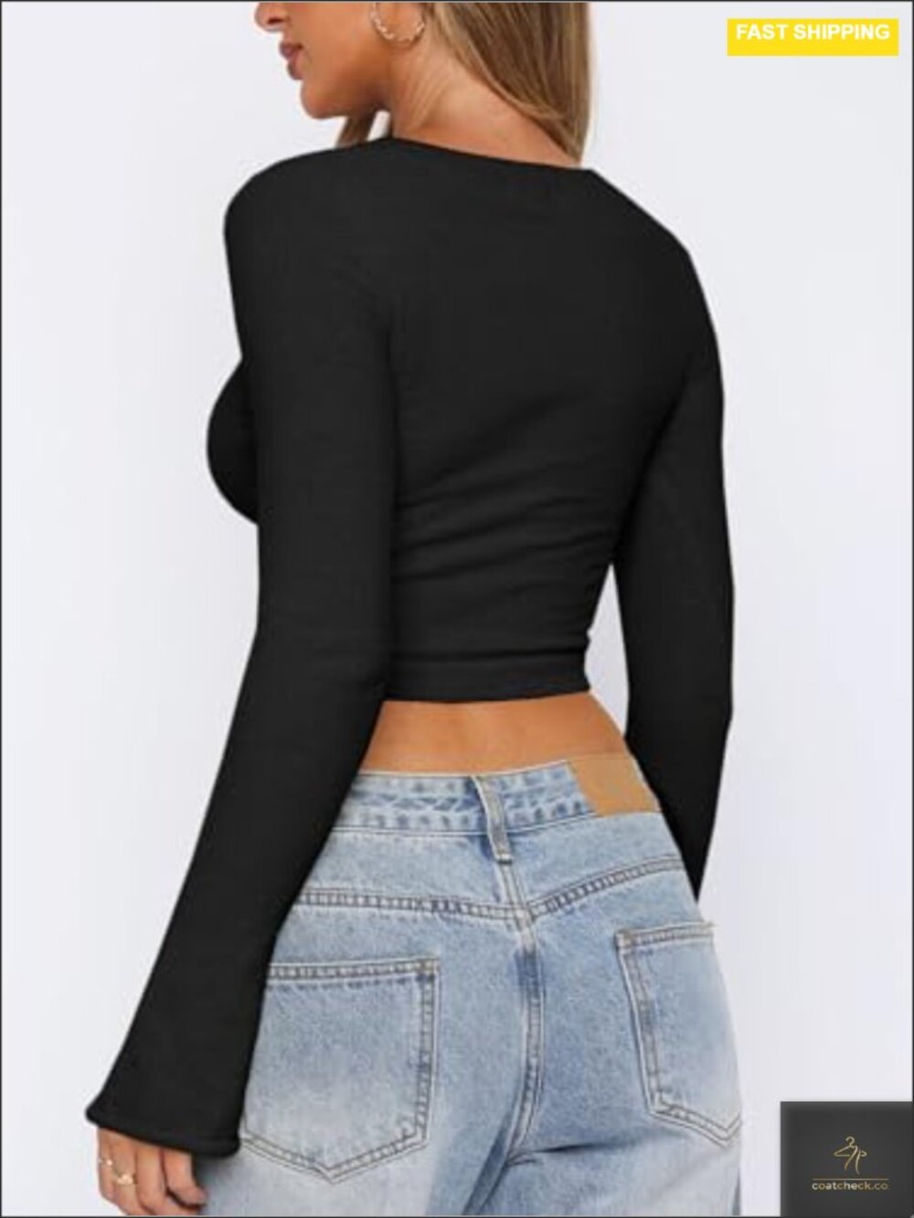 Cozy Knit Cropped Cardigan Sweater Long Sleeve Button Open Front Top - Picture 5 of 6